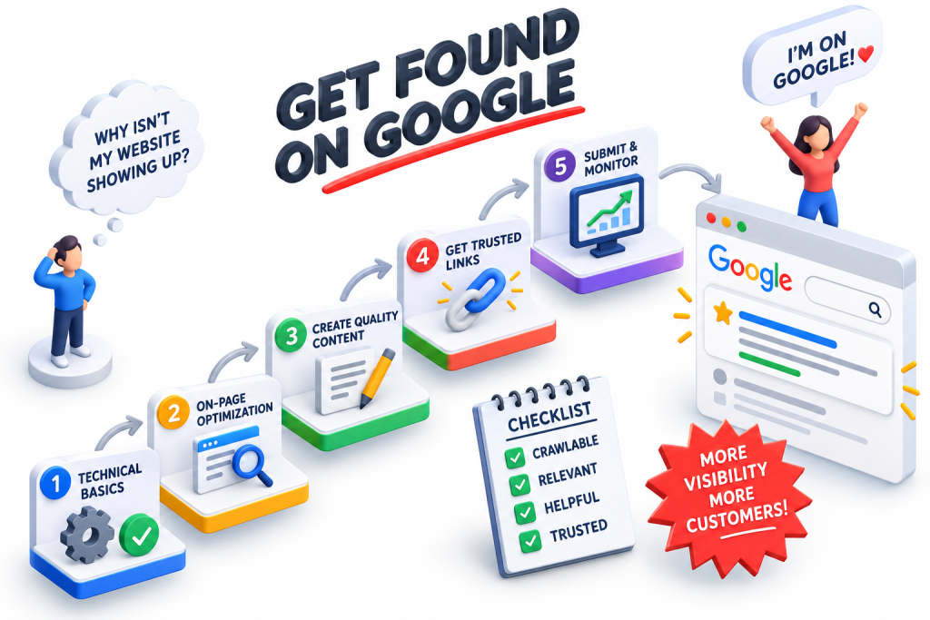 how to make your website show up on google